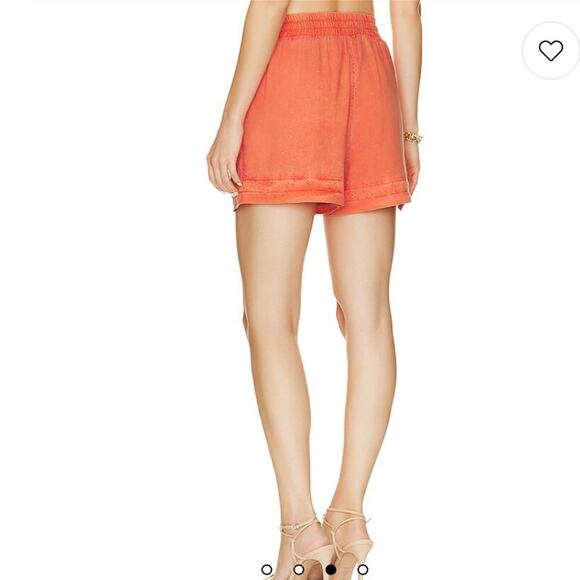 Bella Dahl Seamed Hem Shorts Mandarin Orange B3478-654-303 Small S NEW - Picture 3 of 7